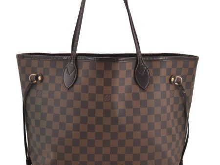 Authentic Louis Vuitton Damier Neverfull MM Shoulder Tote Bag N51105 LV 6212I Sale