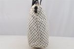 Authentic PRADA Dot Nylon Tessuto Saffiano Leather 2Way Tote Bag White 6606I Discount