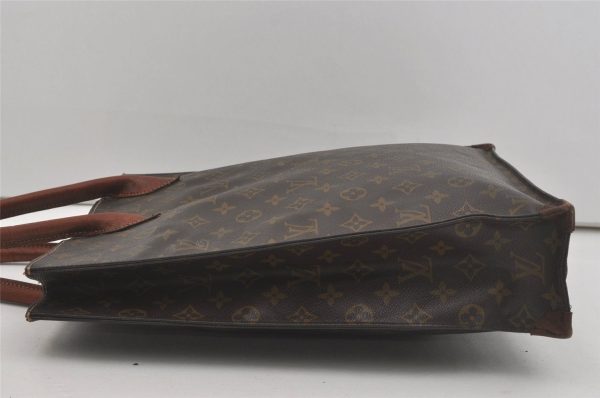 Authentic Louis Vuitton Monogram Sac Plat Hand Tote Bag M51140 LV 6143I Online now