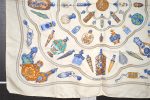 Authentic HERMES Carre 90 Scarf  Qu  importe le flacon...  Silk White 5191I Hot on Sale