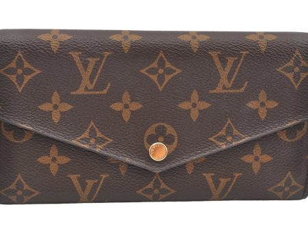 Authentic Louis Vuitton Monogram Portefeuille Sarah Long Wallet M62234 LV 4104I Online now