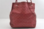 Authentic GUCCI Guccissima Shoulder Tote Bag GG Leather 257275 Red 6201I Supply