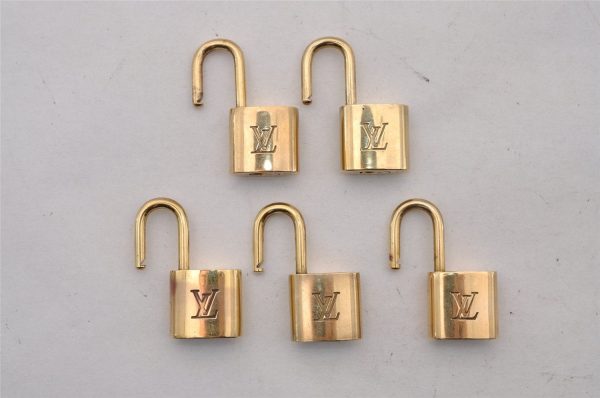 Authentic Louis Vuitton Padlock Gold 10Set LV 2617I Online now