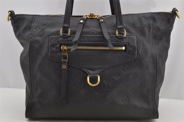 Auth Louis Vuitton Monogram Empreinte Lumineuse PM Tote Bag Navy M93410 LV 5886I Online