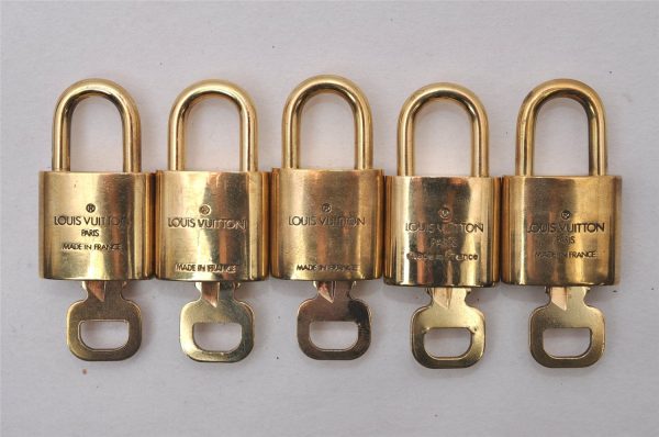 Authentic Louis Vuitton Padlock & Keys 10Set LV 6476I Online now