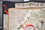 Authentic HERMES Pleats Scarf  Neige d Antan  Silk Black 4805I on Sale