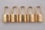 Authentic Louis Vuitton Padlock Gold 10Set LV 2617I Online now