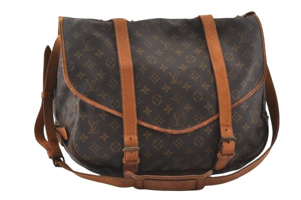 Authentic Louis Vuitton Monogram Saumur 43 Shoulder Cross Bag M42252 LV 6236I Sale