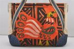 Authentic PRADA Vintage Canvas Leather 2Way Shoulder Tote Bag Orange 6645I Fashion