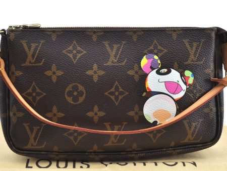 Auth Louis Vuitton Monogram Panda Pochette Accessoires Pouch M51981 LV K5501 Online now