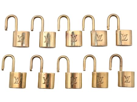 Authentic Louis Vuitton Padlock Gold 10Set LV 2617I Online now