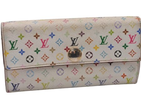 Auth Louis Vuitton Monogram Multicolor Portefeuille Sarah Wallet M93744 LV 3942I For Cheap