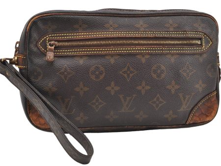 Authentic Louis Vuitton Monogram Marly Dragonne GM M51825 Clutch Hand Bag 4737I Online Sale