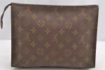 Authentic Louis Vuitton Monogram Poche Toilette 26 M47542 Cosmetics Pouch 5311I Fashion