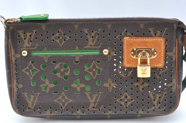 Auth Louis Vuitton Monogram Perforated Pochette Accessoires M95184 Pouch 5769I Online Sale