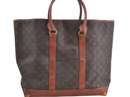 Auth Louis Vuitton Monogram Sac Weekend GM Vintage Tote Hand Bag Old Model K5211 For Discount