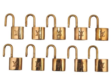 Authentic Louis Vuitton Padlock Gold 10Set LV 1231I For Cheap