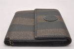 Auth FENDI Zucca Pequin Wallet Key Case Canvas PVC Leather Brown 2Set 2427I Online