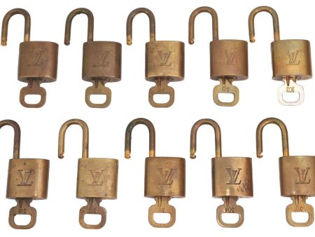 Authentic Louis Vuitton Padlock & Keys 10Set LV K4058 Online Hot Sale