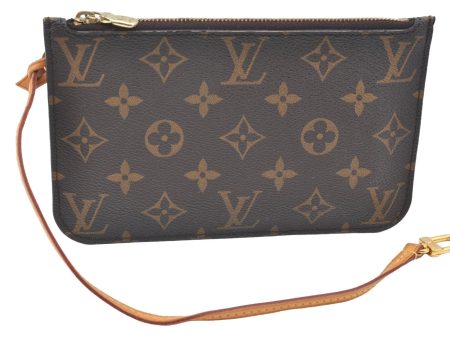 Authentic Louis Vuitton Monogram Neverfull Pouch Purse Clutch Bag LV K4424 Online Sale