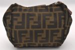 Authentic FENDI Zucca Vintage Pouch Purse Nylon Leather Brown Black 2732I Online