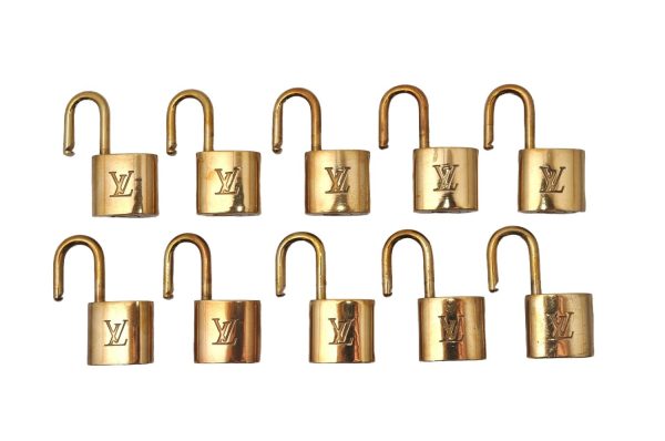 Authentic Louis Vuitton Padlock Gold 10Set LV 4544I Hot on Sale