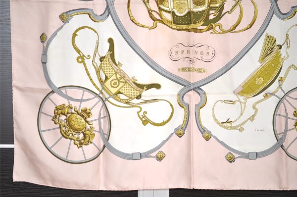 Authentic HERMES Carre 90 Scarf  SPRINGS  Silk Pink 1217I Discount