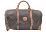 Authentic CELINE Macadam Blason Pattern Boston Bag PVC Leather Brown K4193 For Cheap