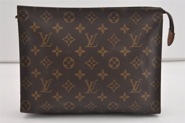 Auth Louis Vuitton Monogram Poche Toilette 26 Cosmetics Pouch Old Model LV 1483I Hot on Sale