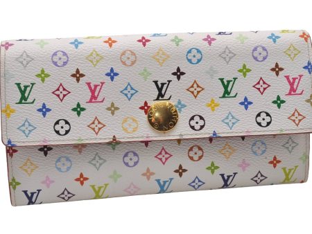 Auth Louis Vuitton Monogram Multicolor Portefeuille Sarah Wallet M93745 LV 3664I on Sale