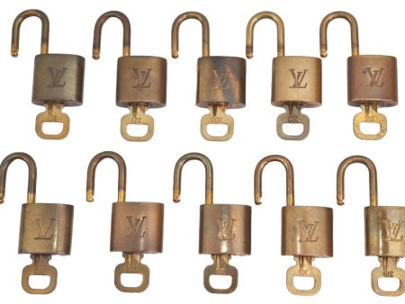 Authentic Louis Vuitton Padlock & Keys 10Set LV K4051 For Cheap