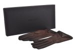 Authentic PRADA Vintage Leather Nappa Glove Size 7 Brown Box 1402I For Cheap