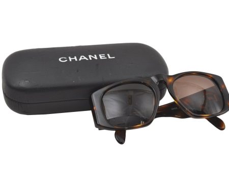 Authentic CHANEL Vintage Sunglasses CoCo Mark Plastic 01451 Brown Junk 4871I Fashion