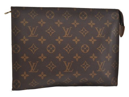 Auth Louis Vuitton Monogram Poche Toilette 26 Cosmetics Pouch Old Model LV 1550I For Sale