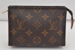 Authentic Louis Vuitton Monogram Poche Toilette 15 M47546 Cosmetics Pouch 1569I Sale