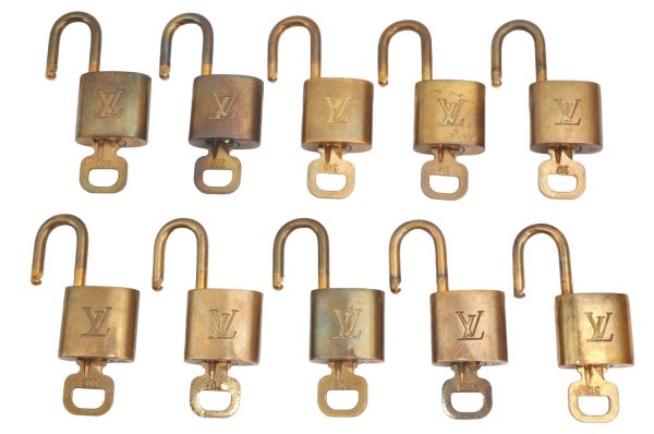 Authentic Louis Vuitton Padlock & Keys 10Set LV K4060 Online Sale