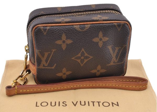 Authentic Louis Vuitton Monogram Trousse Wapity Mini Pouch M58030 LV 1201I Fashion