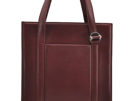 Authentic Cartier Cabochon Shoulder Tote Bag Purse Leather Bordeaux Red 3092I on Sale