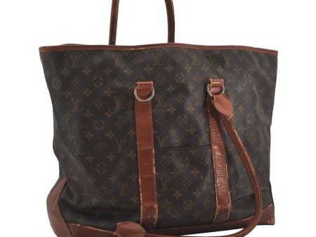 Auth Louis Vuitton Monogram Sac Weekend GM Vintage Tote Bag M42420 LV Junk 5243I For Discount