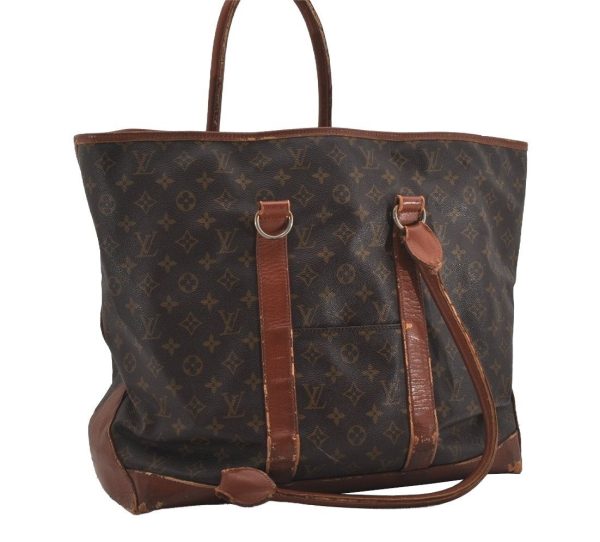 Auth Louis Vuitton Monogram Sac Weekend GM Vintage Tote Bag M42420 LV Junk 5243I For Discount