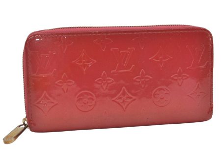 Authentic Louis Vuitton Vernis Zippy Wallet Long Purse Pink M9147F LV 2329I Supply