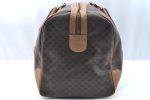 Authentic CELINE Macadam Blason Pattern Boston Bag PVC Leather Brown K4193 For Cheap