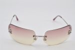 Authentic CHANEL Sunglasses Rhinestone CoCo Mark Titanium 4017-D Pink 2226I Online Sale