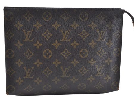 Auth Louis Vuitton Monogram Poche Toilette 26 Cosmetics Pouch Old Model K2003 Fashion