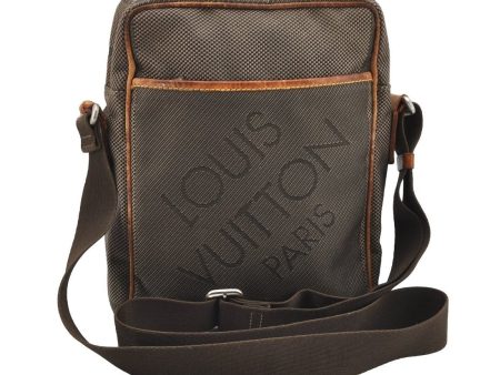 Auth Louis Vuitton Damier Geant Citadin NM Shoulder Bag M93224 Brown Junk 2968I Supply