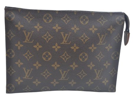 Auth Louis Vuitton Monogram Poche Toilette 26 Cosmetics Pouch Old Model LV 5377I Fashion