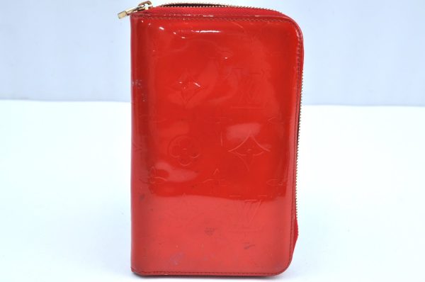 Authentic Louis Vuitton Vernis Eldridge Long Wallet Purse Red LV Junk K4083 Online Sale