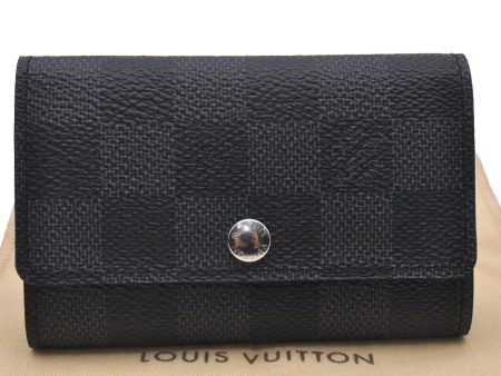 Authentic Louis Vuitton Damier Graphite Multicles 6 Key Case M62662 LV 3585I Sale