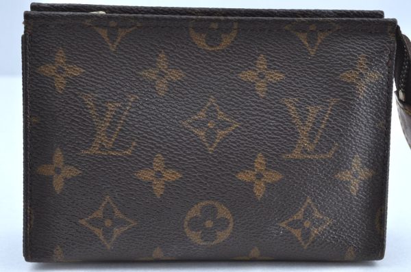 Authentic Louis Vuitton Monogram Poche Toilette 15 M47546 Cosmetics Pouch K5117 Sale