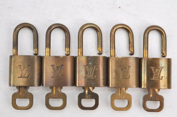 Authentic Louis Vuitton Padlock & Keys 10Set LV K4051 For Cheap